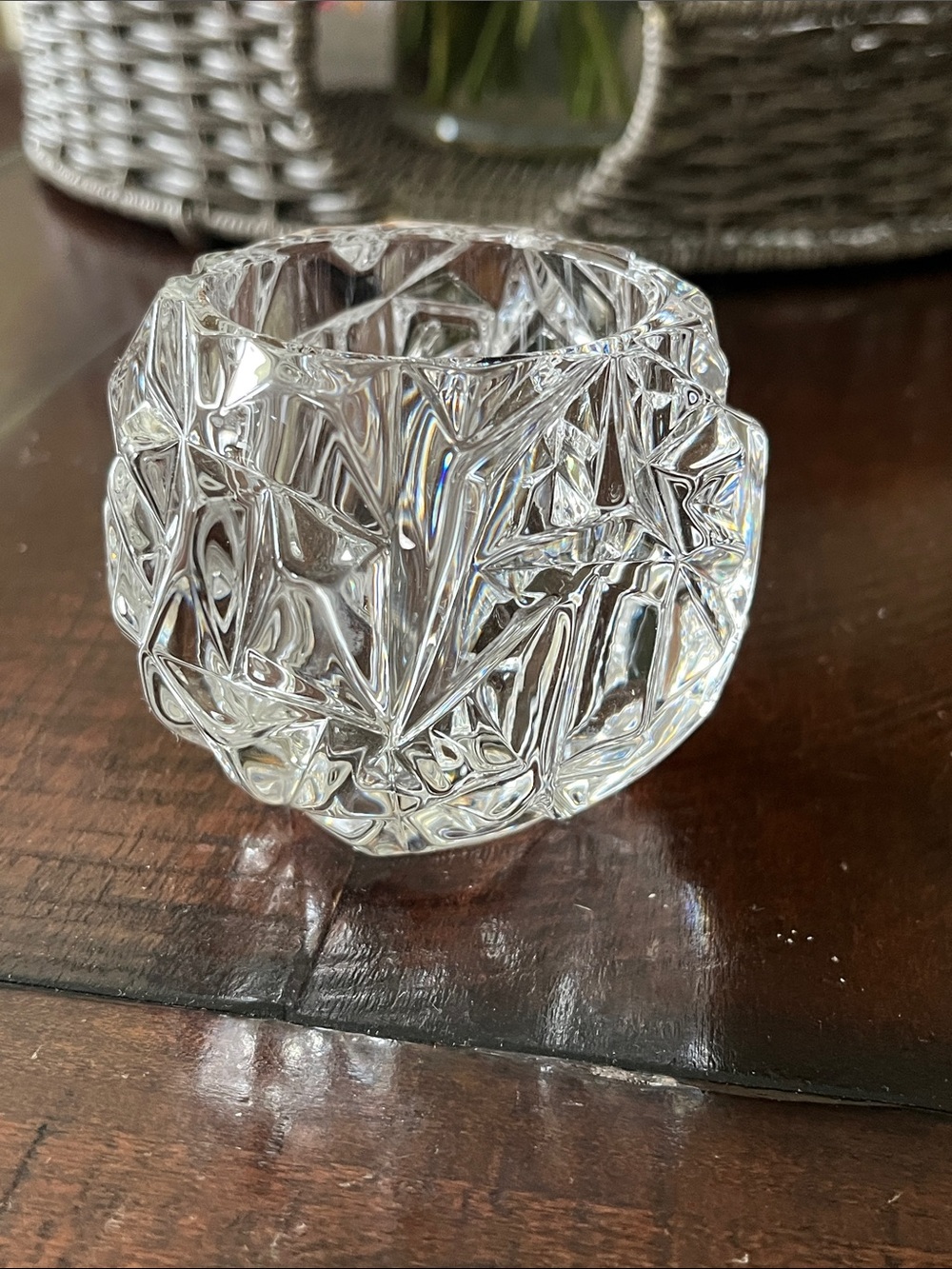 Tiffany & Co. Rock Cut Crystal Candle Votive Holder - Picture 2 of 7